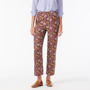 J. Crew Collection - Pull-on Silk-twill Pant in Jungle Cat Print